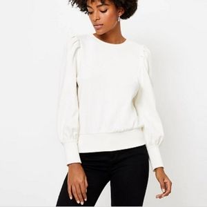 LOFT Puff Sleeve Sweatshirt